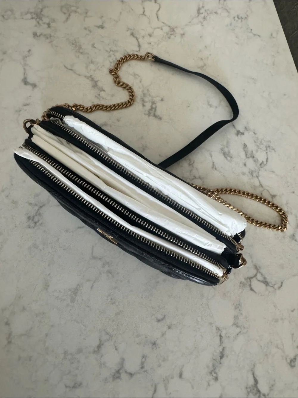 Saint Laurent YSL Becky Mini Black Quilted Leather Crossbody Bag